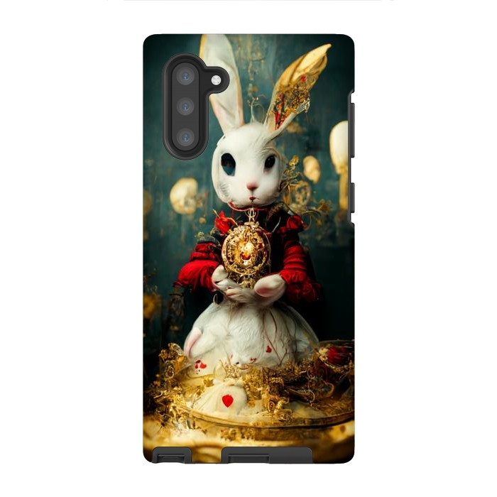 Galaxy Note 10 StrongFit white rabbit , Alice by haroulita