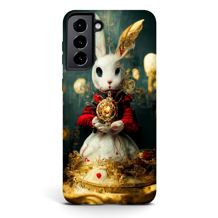 Galaxy S21 plus StrongFit white rabbit , Alice by haroulita