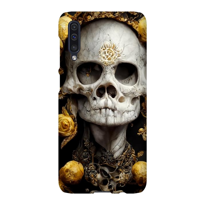 Galaxy A50 SlimFit yellow gold roses skull by haroulita