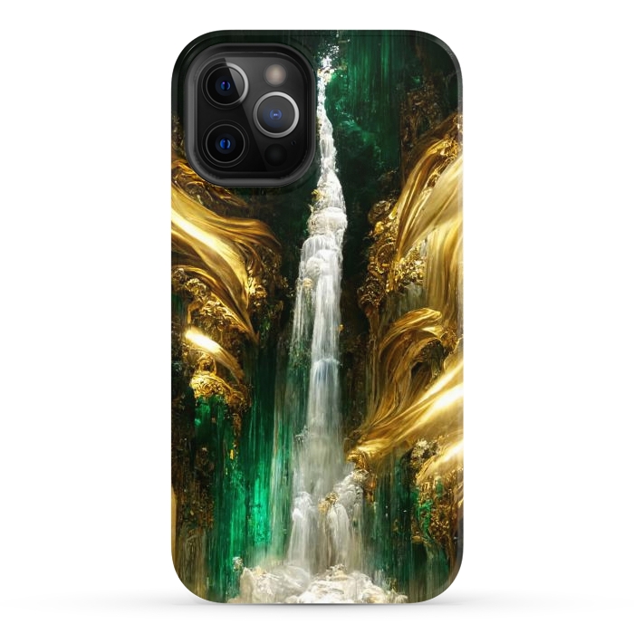 iPhone 12 Pro Max StrongFit sparkle waterfall by haroulita