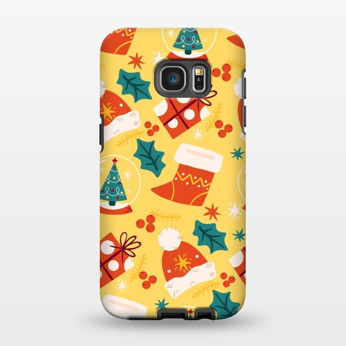 Galaxy S7 EDGE StrongFit Christmas Boots and Hats by ArtsCase