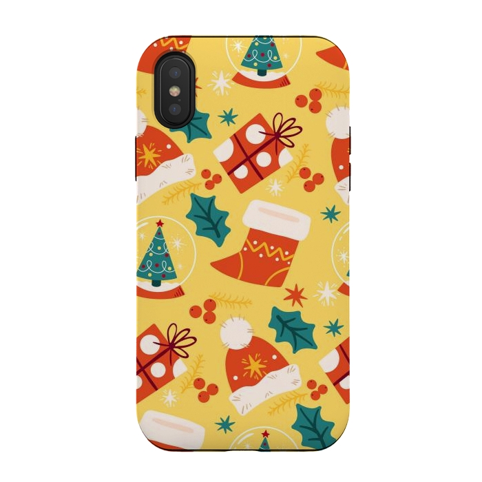 iPhone Xs / X StrongFit Christmas Boots and Hats by ArtsCase