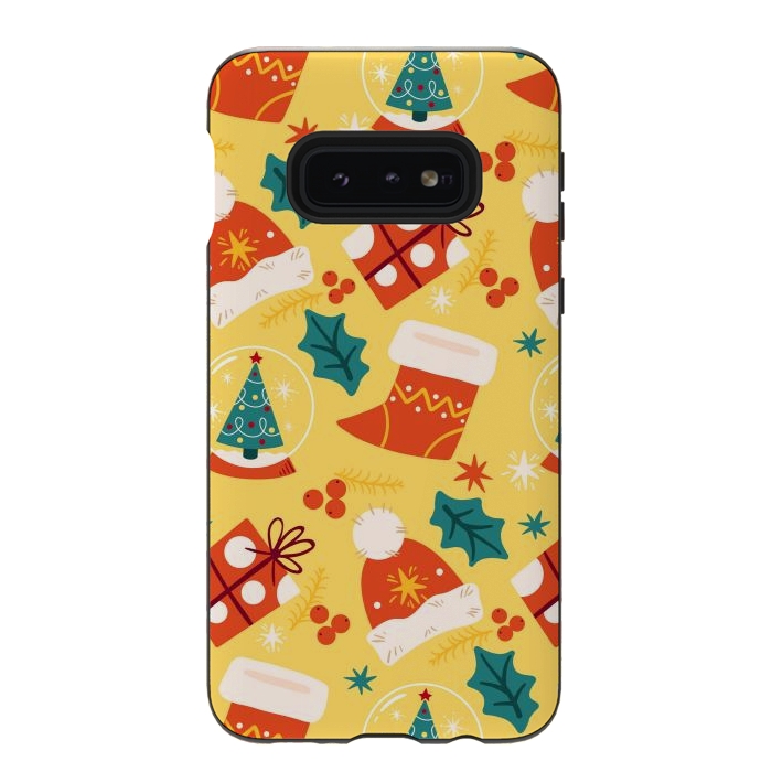 Galaxy S10e StrongFit Christmas Boots and Hats by ArtsCase