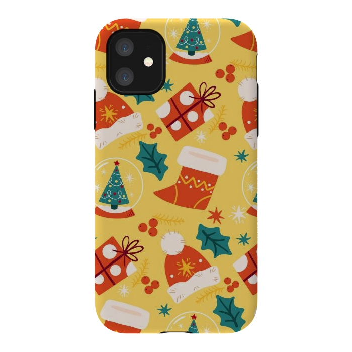 iPhone 11 StrongFit Christmas Boots and Hats by ArtsCase