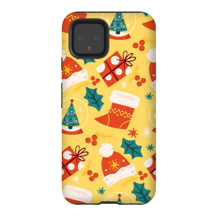 Pixel 4 StrongFit Christmas Boots and Hats by ArtsCase