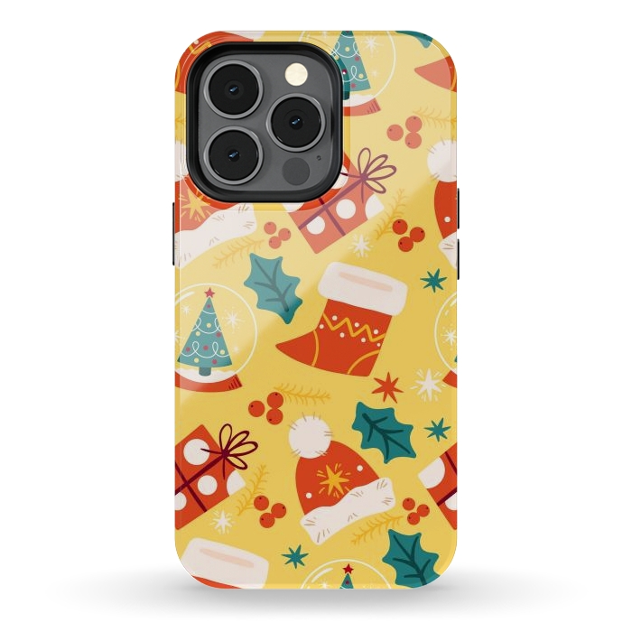 iPhone 13 pro StrongFit Christmas Boots and Hats by ArtsCase