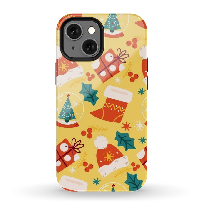 iPhone 13 mini StrongFit Christmas Boots and Hats by ArtsCase