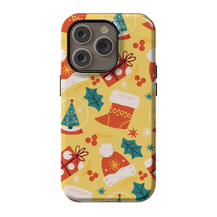 iPhone 14 Pro StrongFit Christmas Boots and Hats by ArtsCase