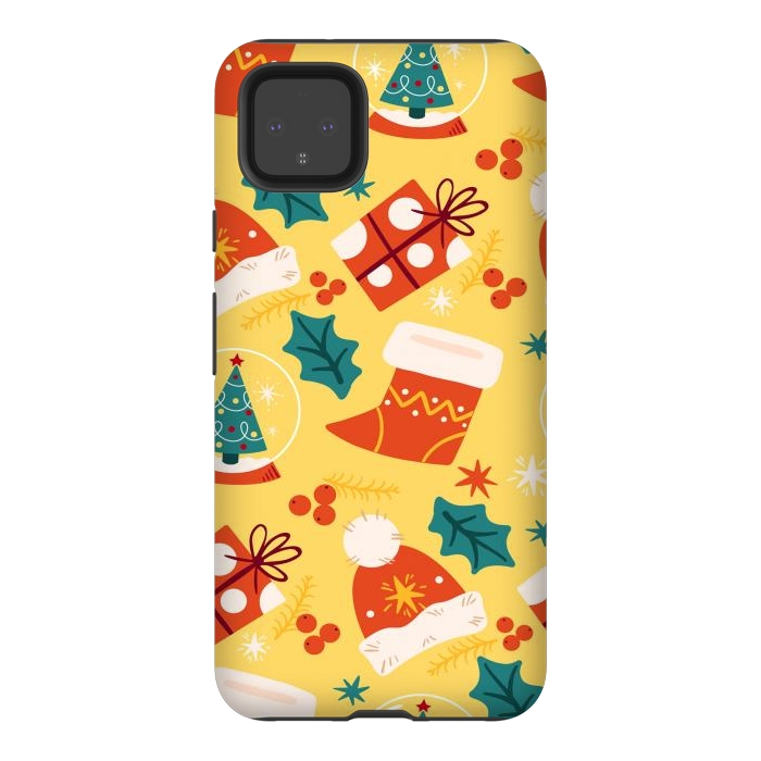 Pixel 4XL StrongFit Christmas Boots and Hats by ArtsCase