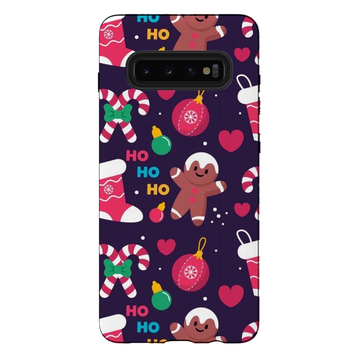 Galaxy S10 plus StrongFit Christmas Happiness HO HO HO HO by ArtsCase