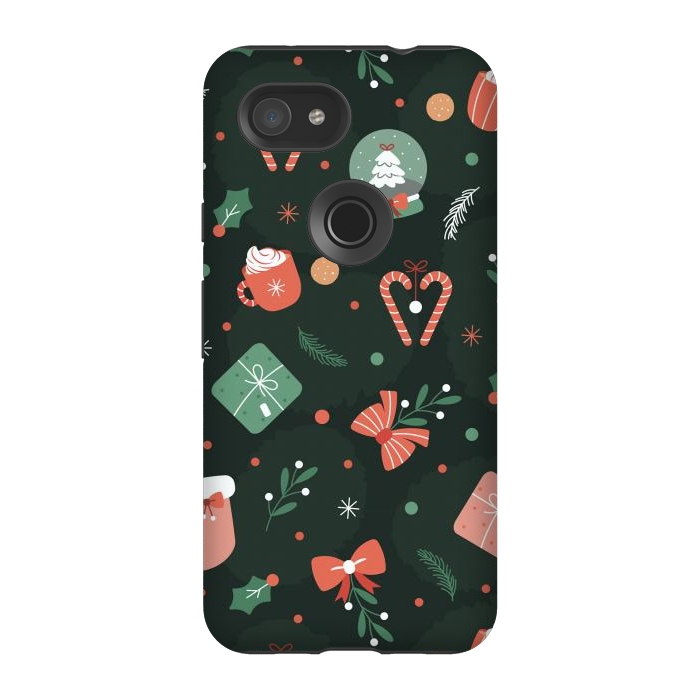 Pixel 3A StrongFit Christmas Objects by ArtsCase