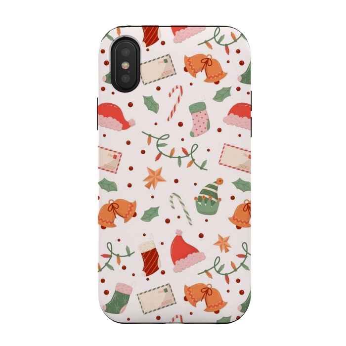 iPhone Xs / X StrongFit Christmas Pattern XXXXX by ArtsCase