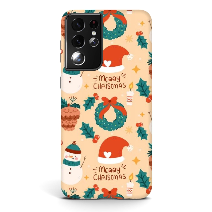 Galaxy S21 ultra StrongFit Merry Christmas IV by ArtsCase