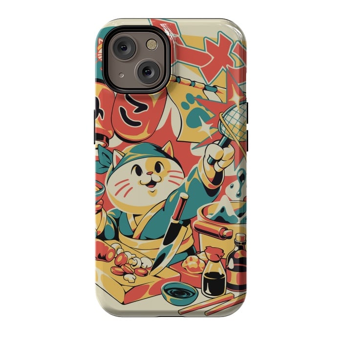 iPhone 14 StrongFit Neko Ramen by Ilustrata