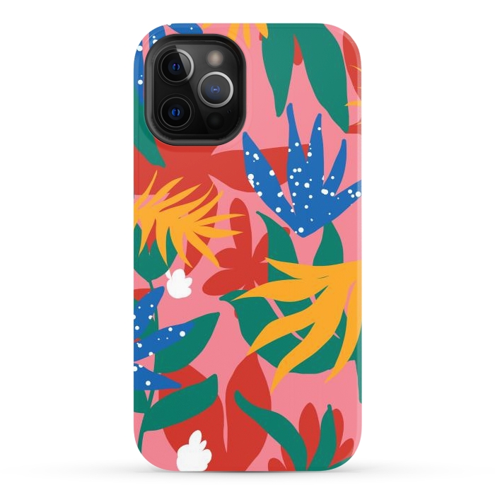 iPhone 12 Pro StrongFit Blush in The Jungle by Uma Prabhakar Gokhale