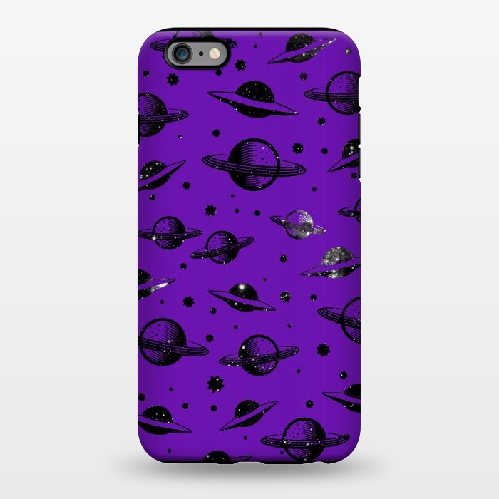 iPhone 6/6s plus StrongFit Planets, stars space pattern on purple background by Oana 