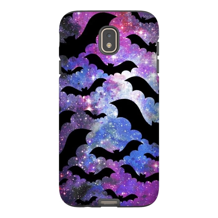 Galaxy J7 StrongFit Flying bats and starry night sky - purple-blue night sky by Oana 