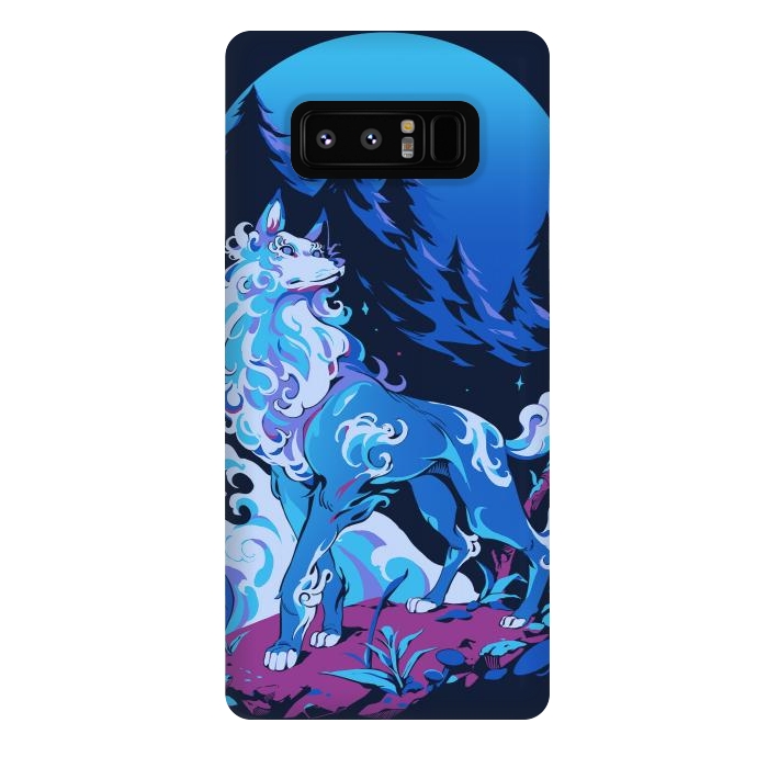 Galaxy Note 8 StrongFit Spiritual Aqua Wolf by Ilustrata