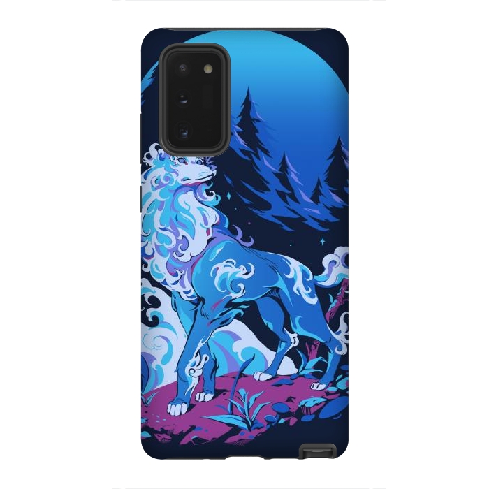 Galaxy Note 20 StrongFit Spiritual Aqua Wolf by Ilustrata