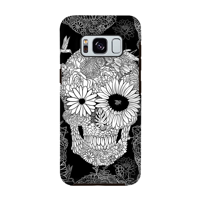 Galaxy S8 StrongFit Skull Flowers by Alberto