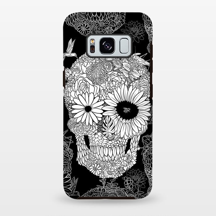 Galaxy S8 plus StrongFit Skull Flowers by Alberto