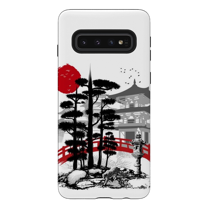 Galaxy S10 StrongFit Temple with garden Zen by Alberto