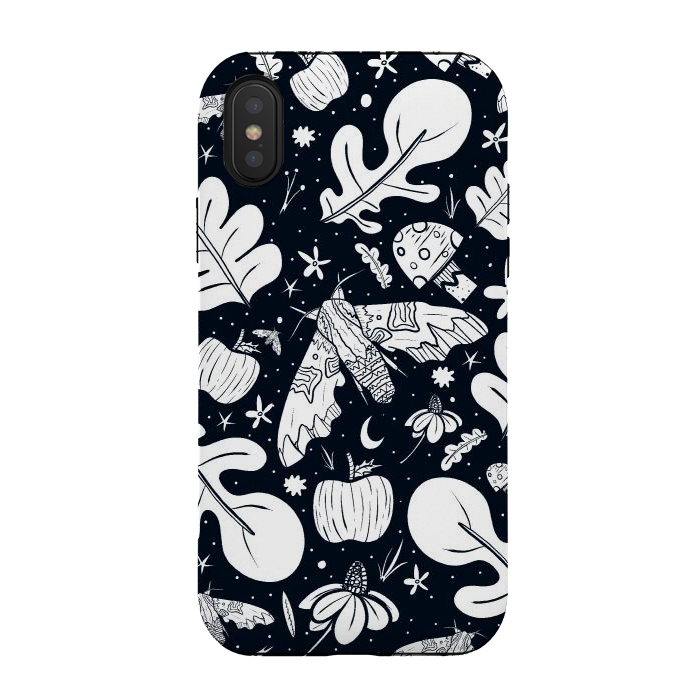 iPhone Xs / X StrongFit Moths and leaves by Steve Wade (Swade)