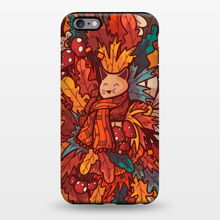 iPhone 6/6s plus StrongFit Cosy autumn cat by Steve Wade (Swade)