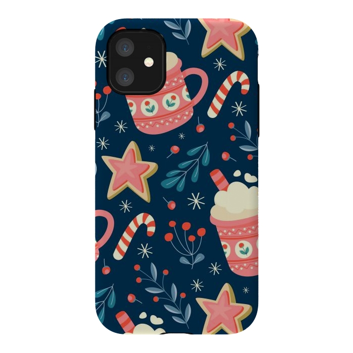 iPhone 11 StrongFit Cute Christmas Pattern VI by ArtsCase