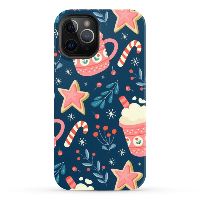 iPhone 12 Pro StrongFit Cute Christmas Pattern VI by ArtsCase