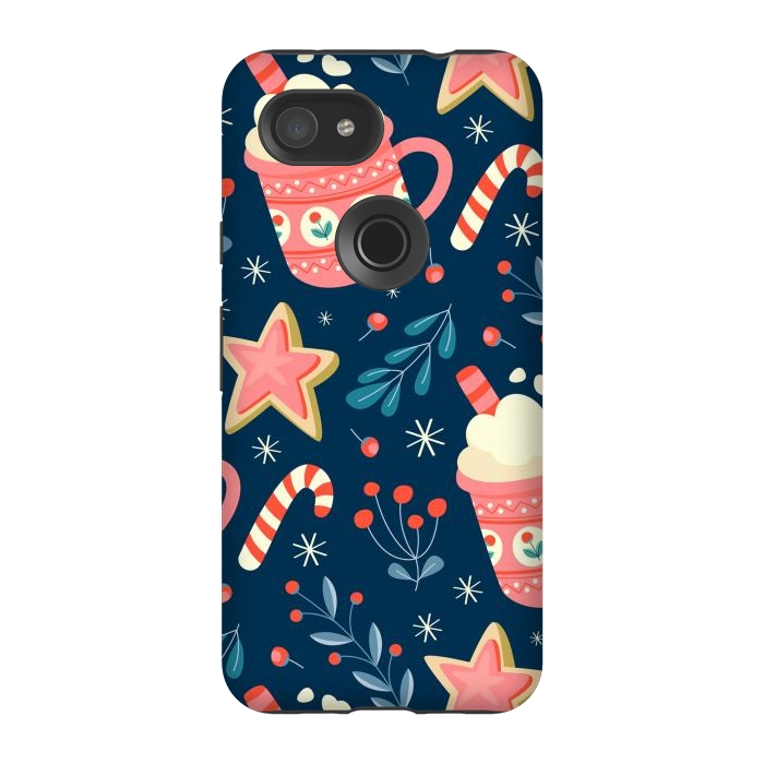 Pixel 3A StrongFit Cute Christmas Pattern VI by ArtsCase