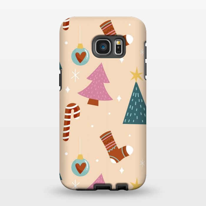 Galaxy S7 EDGE StrongFit Original Pattern in Christmas by ArtsCase