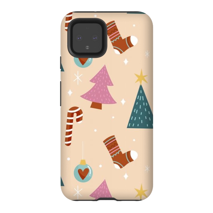 Pixel 4 StrongFit Original Pattern in Christmas by ArtsCase