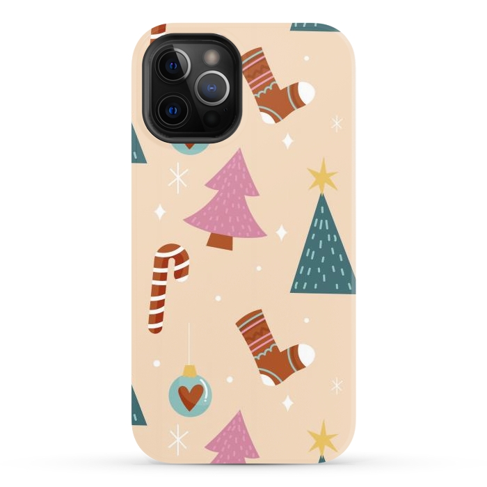 iPhone 12 Pro StrongFit Original Pattern in Christmas by ArtsCase