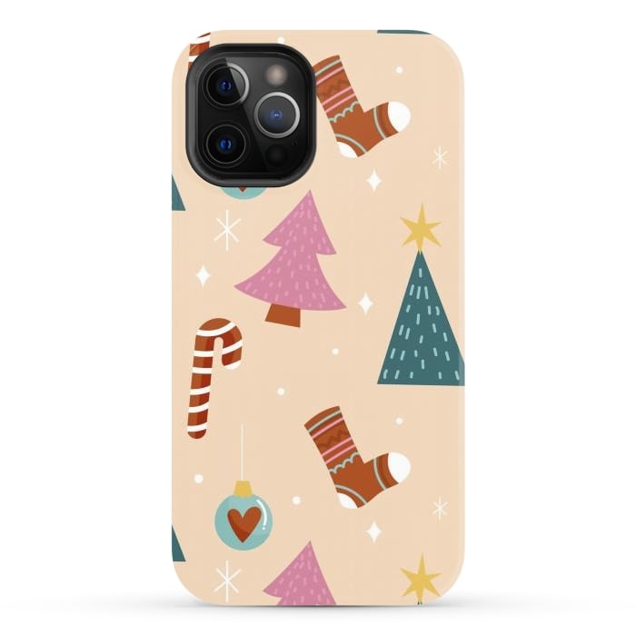 iPhone 12 Pro Max StrongFit Original Pattern in Christmas by ArtsCase