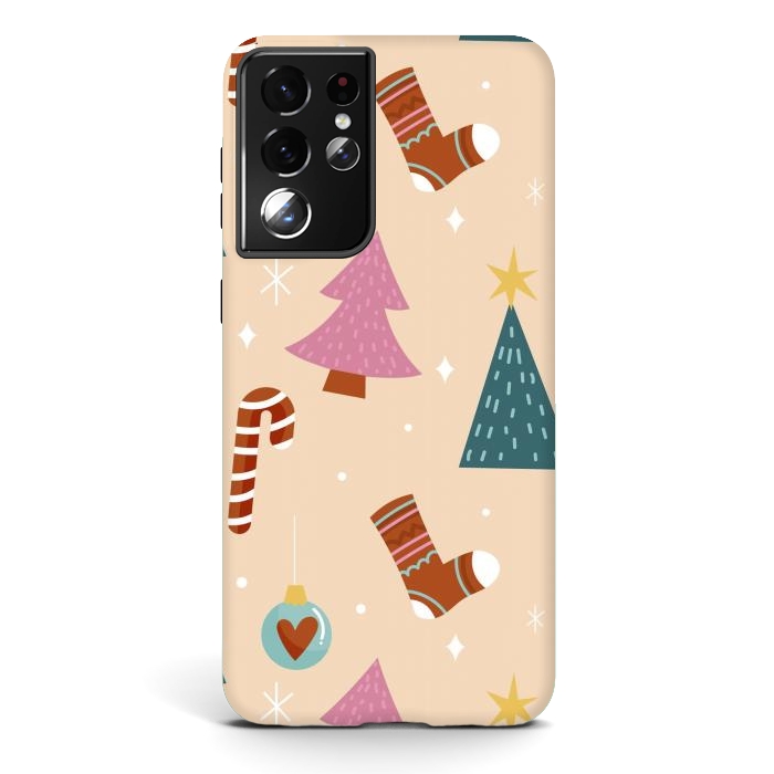 Galaxy S21 ultra StrongFit Original Pattern in Christmas by ArtsCase