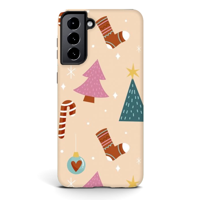 Galaxy S21 StrongFit Original Pattern in Christmas by ArtsCase