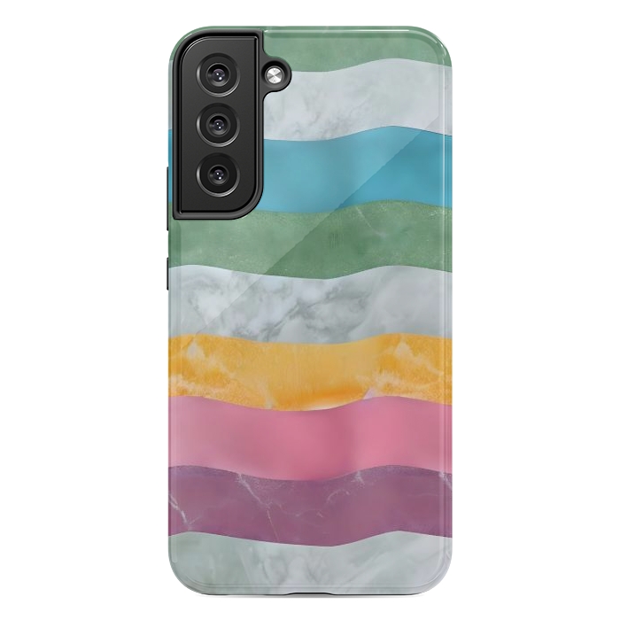 Galaxy S22 plus StrongFit Colorful marble Waves  by Winston