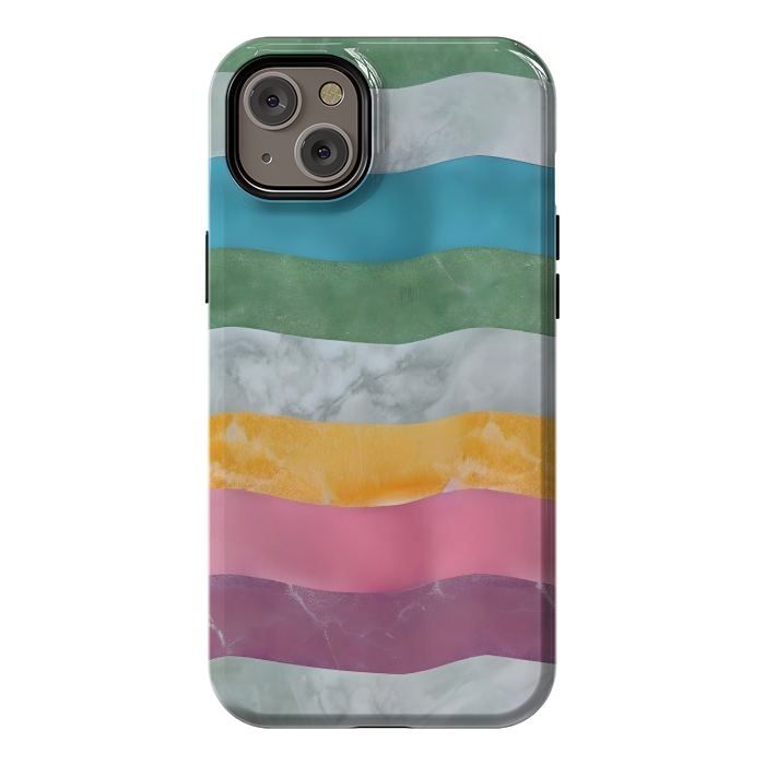 iPhone 14 Plus StrongFit Colorful marble Waves  by Winston