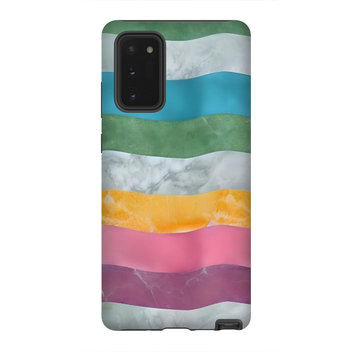 Galaxy Note 20 StrongFit Colorful marble Waves  by Winston