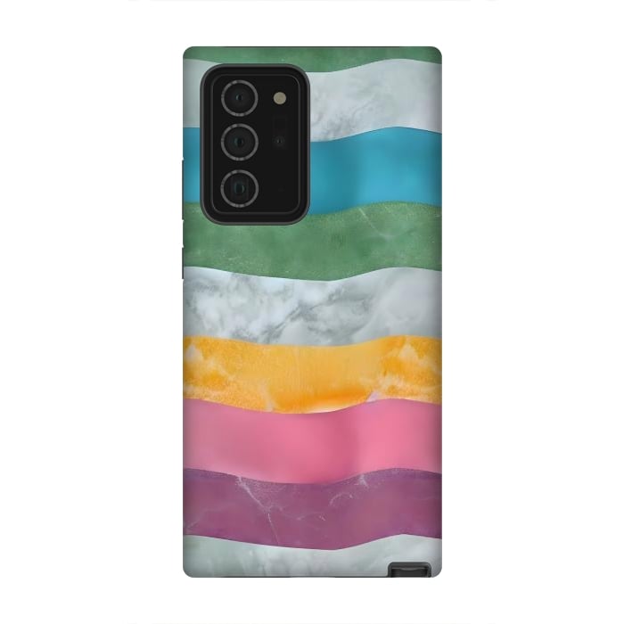 Galaxy Note 20 Ultra StrongFit Colorful marble Waves  by Winston