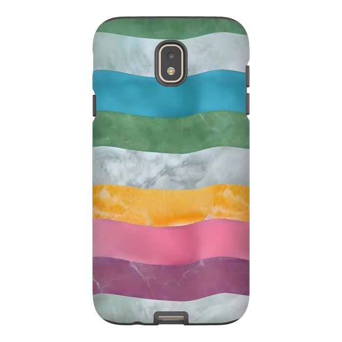 Galaxy J7 StrongFit Colorful marble Waves  by Winston