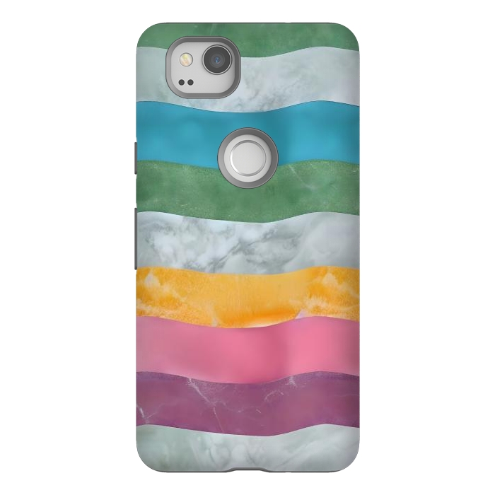 Pixel 2 StrongFit Colorful marble Waves  by Winston