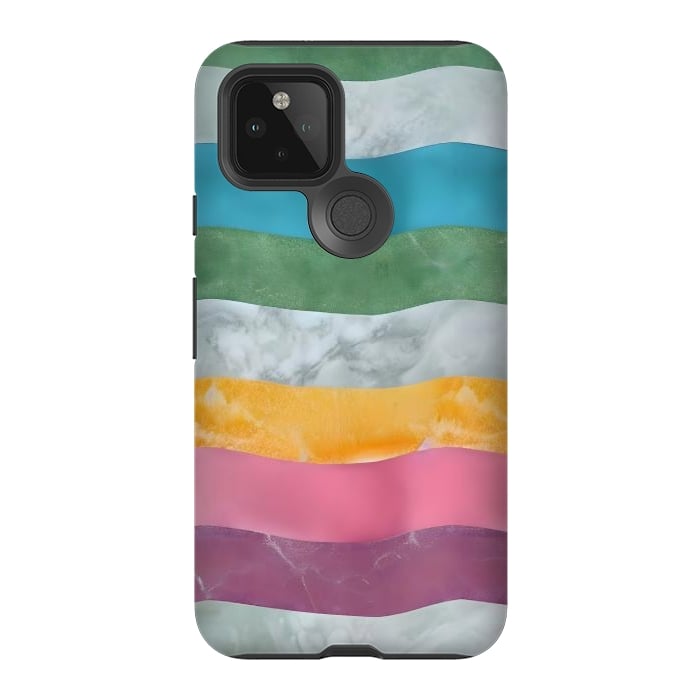 Pixel 5 StrongFit Colorful marble Waves  by Winston