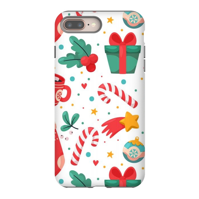 iPhone 7 plus StrongFit Christmas Pattern by ArtsCase