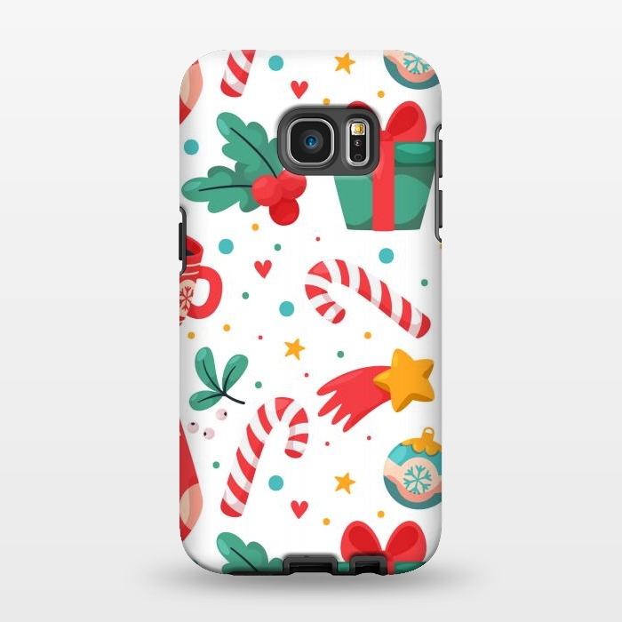 Galaxy S7 EDGE StrongFit Christmas Pattern by ArtsCase