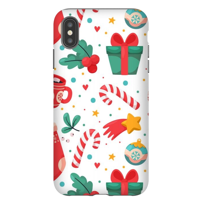 iPhone Xs Max StrongFit Christmas Pattern by ArtsCase