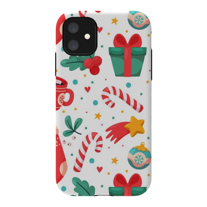 iPhone 11 StrongFit Christmas Pattern by ArtsCase