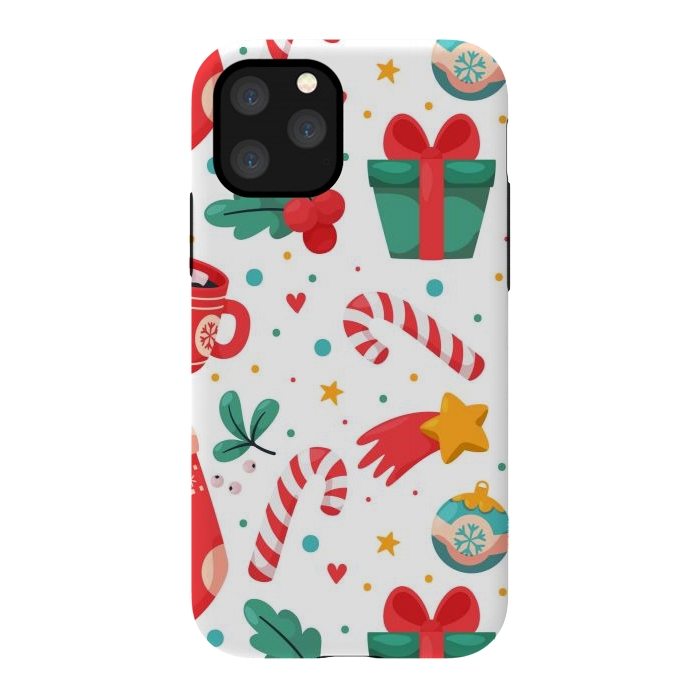 iPhone 11 Pro StrongFit Christmas Pattern by ArtsCase