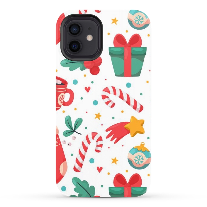 iPhone 12 StrongFit Christmas Pattern by ArtsCase